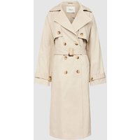 YAS Trenchcoat in unifarbenem Design Modell 'YASTERONIMO' in Beige, Größe S von YAS