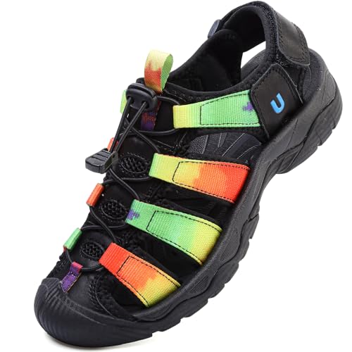 YASOWIN Damen Sport Wandern Sandalen Geschlossene Zehen Sommer Outdoor Athletic Walking Sandalen Abenteuer Leichte Bequeme Strandsandalen Wasserschuhe, Mehrfarbig, Schwarz, 41 EU YASOWIN Damen Sport Wandern Sandalen Geschlossene Zehen Sommer Outdoor Athletic Walking Sandalen Abenteuer Leichte Bequeme Strandsandalen Wasserschuhe, Mehrfarbig, Schwarz, 41 EU von YASOWIN