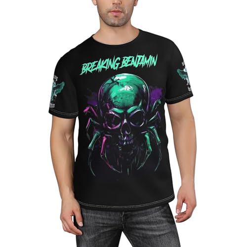 Herren Benjamin Rock Band Breaking Klassisches T-Shirt Modedrucke Kurzarm-Shirt für Männer Eine Vielzahl Von Mustern Setzen Sie EIN Statement Mehrfarbig 3XL Herren Benjamin Rock Band Breaking Klassisches T-Shirt Modedrucke Kurzarm-Shirt für Männer Eine Vielzahl Von Mustern Setzen Sie EIN Statement Mehrfarbig 3XL von YASTEN NAUIFAT