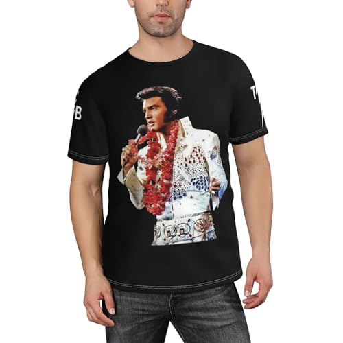 Herren Pre*sley Singer Ellviis Klassisches T-Shirt Modedrucke Kurzarm-Shirt für Männer Eine Vielzahl Von Mustern Setzen Sie EIN Statement Mehrfarbig S Herren Pre*sley Singer Ellviis Klassisches T-Shirt Modedrucke Kurzarm-Shirt für Männer Eine Vielzahl Von Mustern Setzen Sie EIN Statement Mehrfarbig S von YASTEN NAUIFAT