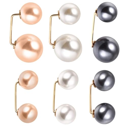 YATEICBC 6 Pcs Doppelkopf Künstliche Perlen Brosche für Kleidung Perlen Kleidung Zubehör Brosche Halsausschnitt Reduktion Strickjacke Kragen Pullover Schal Clip Frauen,Künstliche Perlen Brosche YATEICBC 6 Pcs Doppelkopf Künstliche Perlen Brosche für Kleidung Perlen Kleidung Zubehör Brosche Halsausschnitt Reduktion Strickjacke Kragen Pullover Schal Clip Frauen,Künstliche Perlen Brosche von YATEICBC