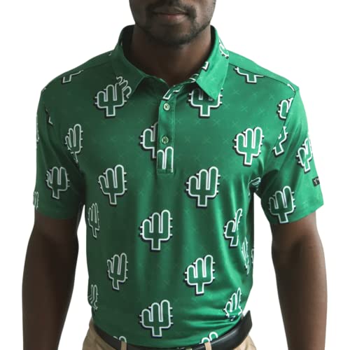 YATTA GOLF Standout Performance Golf Polo Shirts - Herren - The People's Polo (Grün) - 3XL, The People's Polo Green, 3X-Groß von YATTA GOLF