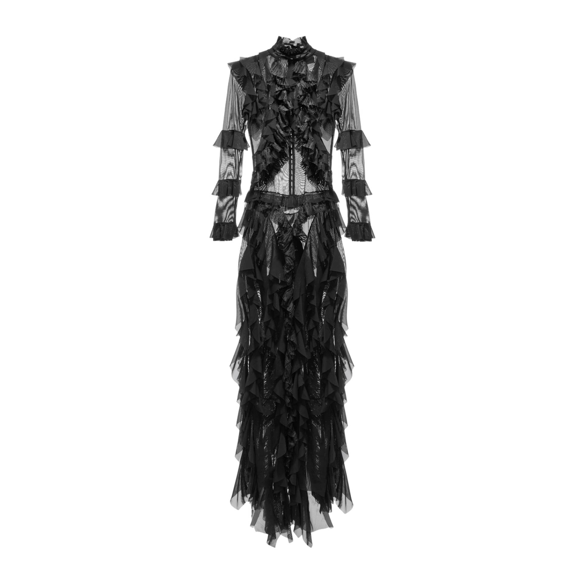 Long Sheer Dress Black - Black - M - YAVORSKA - Maxi dresses von YAVORSKA