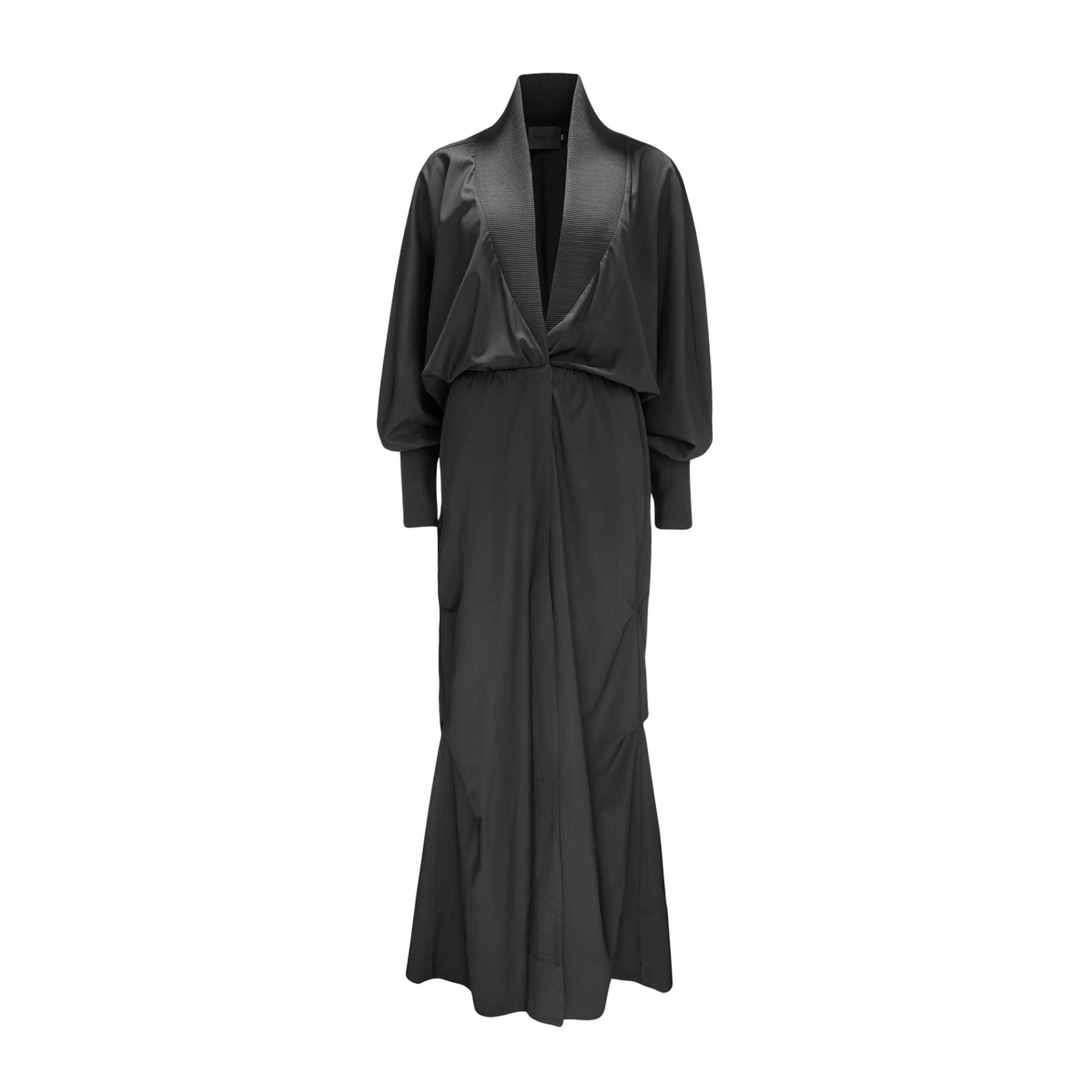 Long Wool Kimono - Black - M - YAVORSKA - Maxi dresses von YAVORSKA