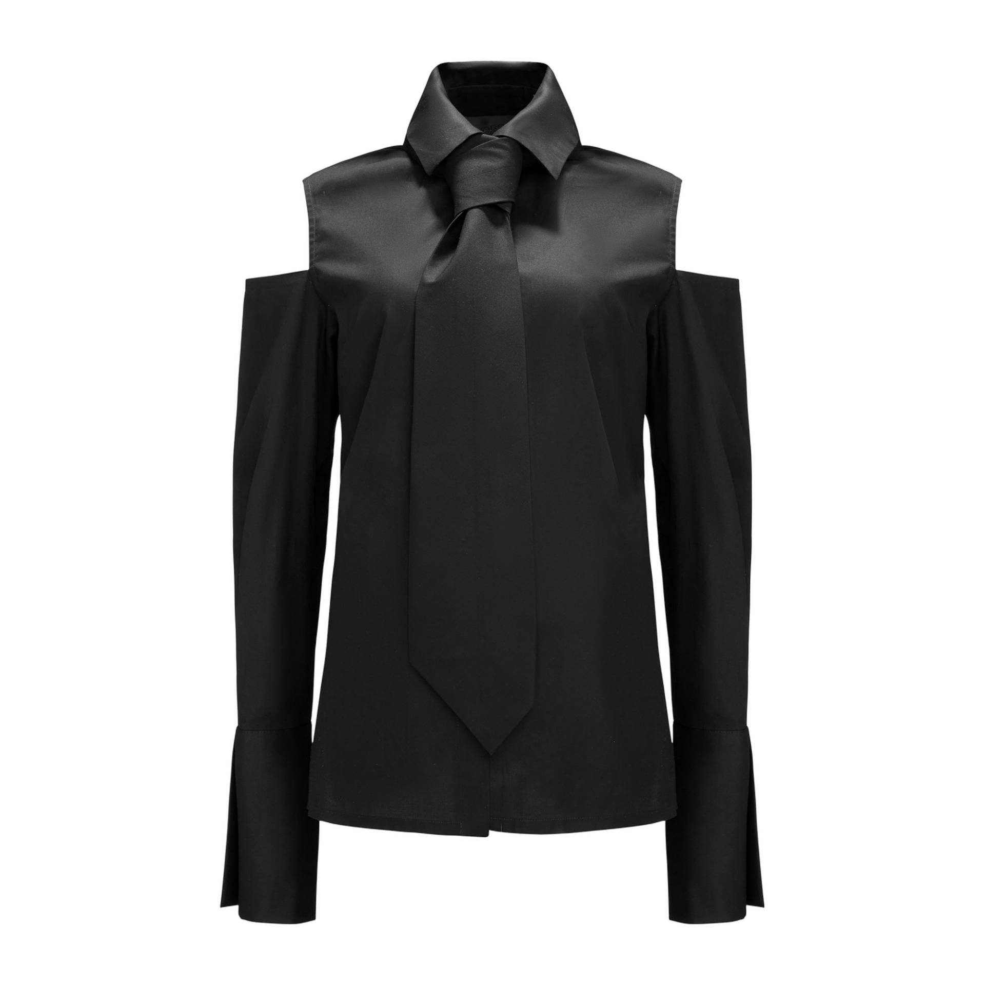 Longline Shirt Tie - Bare Shoulders - White - XL - YAVORSKA - Shirts von YAVORSKA