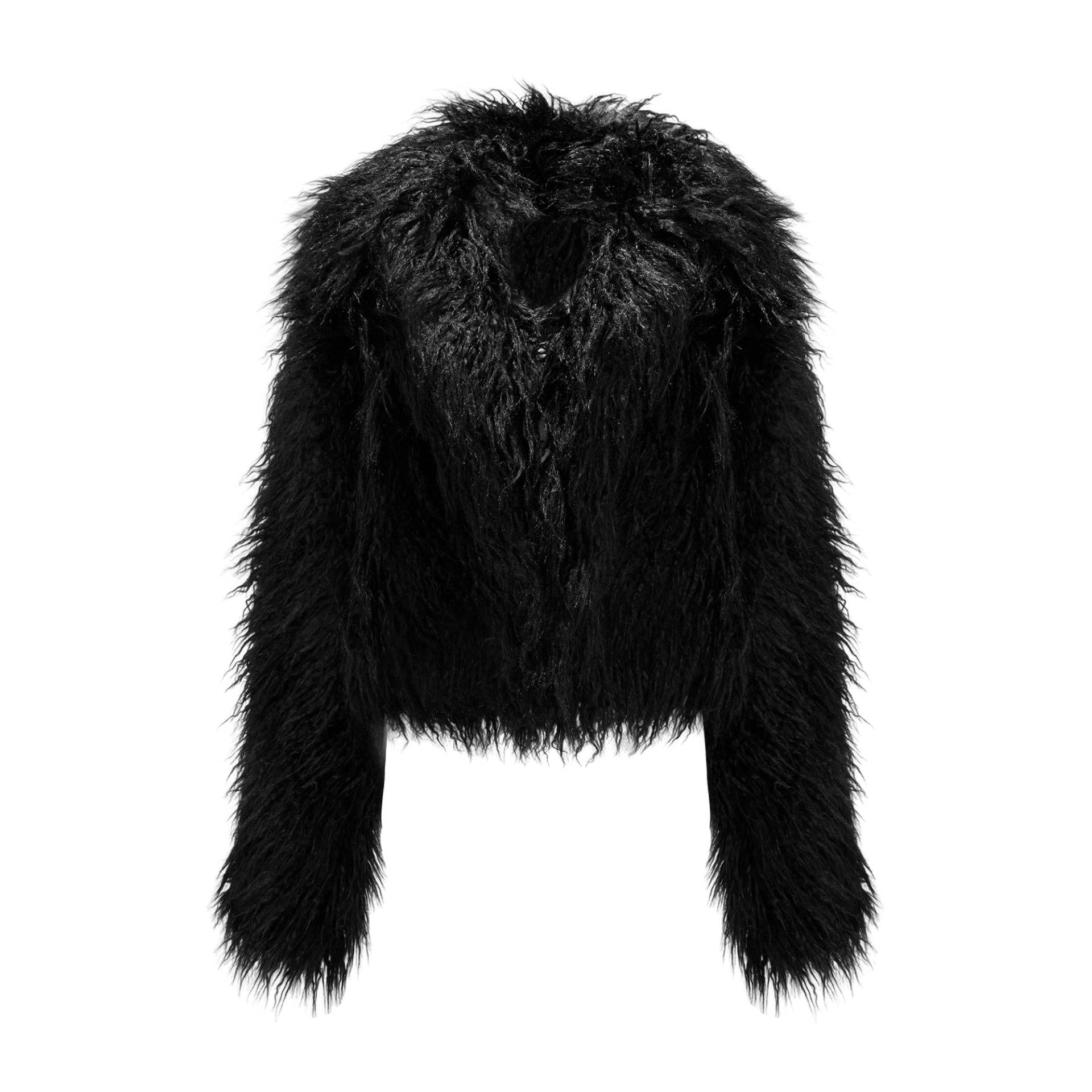 Short Woolen Fur - Black - L - YAVORSKA - Fur coats von YAVORSKA