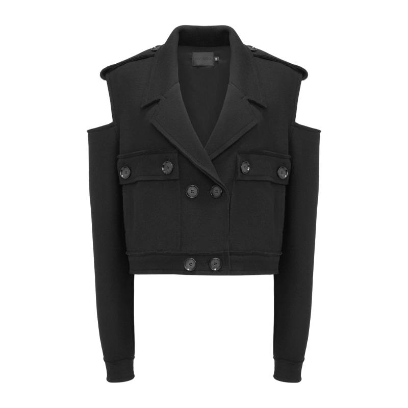 YAVORSKA | Shoulderless Wool Jacket | Women's Black Jackets von YAVORSKA