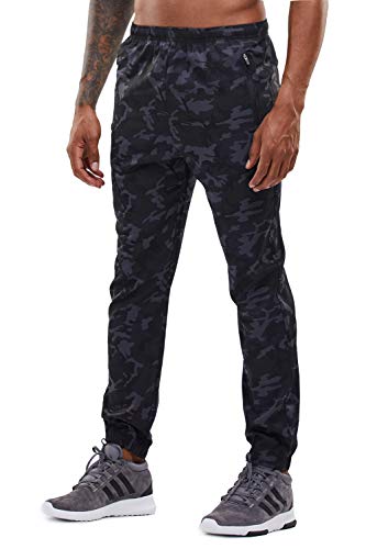 YAWHO Herren Sweatpants Athletic Jogginghose Sport Jogger Hose für Workout Gym Laufen Training mit Reißverschlusstaschen - - XX-Large von YAWHO