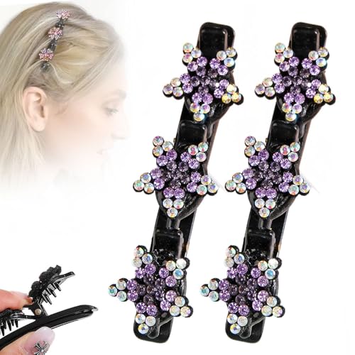 Funkelnde Kristallstein Geflochtene Haarspangen, 2024 Neue Damen Geflochtene Haarspangen Kurze Haarspangen Entenschnabel Clips Geflochtene Haarspangen für Damen und Mädchen Kristallstein Haarspangen Funkelnde Kristallstein Geflochtene Haarspangen, 2024 Neue Damen Geflochtene Haarspangen Kurze Haarspangen Entenschnabel Clips Geflochtene Haarspangen für Damen und Mädchen Kristallstein Haarspangen von YAWOTA