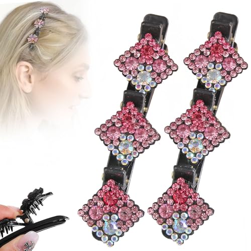 Funkelnde Kristallstein Geflochtene Haarspangen, 2024 Neue Damen Geflochtene Haarspangen Kurze Haarspangen Entenschnabel Clips Geflochtene Haarspangen für Damen und Mädchen Kristallstein Haarspangen Funkelnde Kristallstein Geflochtene Haarspangen, 2024 Neue Damen Geflochtene Haarspangen Kurze Haarspangen Entenschnabel Clips Geflochtene Haarspangen für Damen und Mädchen Kristallstein Haarspangen von YAWOTA