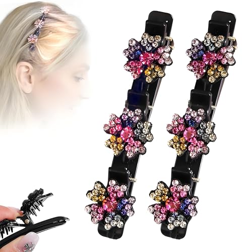 Funkelnde Kristallstein Geflochtene Haarspangen, 2024 Neue Damen Geflochtene Haarspangen Kurze Haarspangen Entenschnabel Clips Geflochtene Haarspangen für Damen und Mädchen Kristallstein Haarspangen Funkelnde Kristallstein Geflochtene Haarspangen, 2024 Neue Damen Geflochtene Haarspangen Kurze Haarspangen Entenschnabel Clips Geflochtene Haarspangen für Damen und Mädchen Kristallstein Haarspangen von YAWOTA