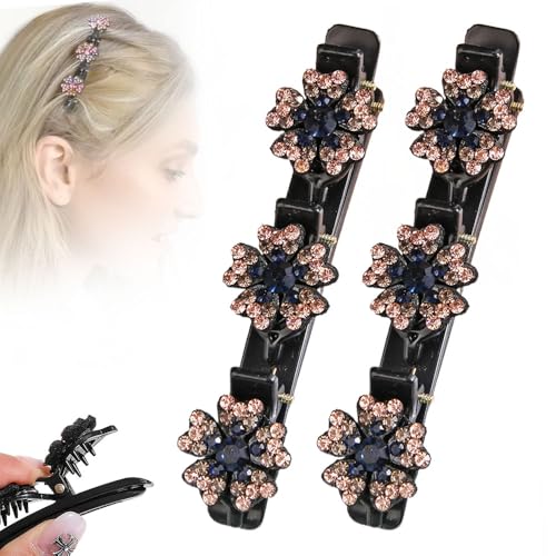 Funkelnde Kristallstein Geflochtene Haarspangen, 2024 Neue Damen Geflochtene Haarspangen Kurze Haarspangen Entenschnabel Clips Geflochtene Haarspangen für Damen und Mädchen Kristallstein Haarspangen Funkelnde Kristallstein Geflochtene Haarspangen, 2024 Neue Damen Geflochtene Haarspangen Kurze Haarspangen Entenschnabel Clips Geflochtene Haarspangen für Damen und Mädchen Kristallstein Haarspangen von YAWOTA