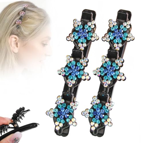 Funkelnde Kristallstein Geflochtene Haarspangen, 2024 Neue Damen Geflochtene Haarspangen Kurze Haarspangen Entenschnabel Clips Geflochtene Haarspangen für Damen und Mädchen Kristallstein Haarspangen Funkelnde Kristallstein Geflochtene Haarspangen, 2024 Neue Damen Geflochtene Haarspangen Kurze Haarspangen Entenschnabel Clips Geflochtene Haarspangen für Damen und Mädchen Kristallstein Haarspangen von YAWOTA