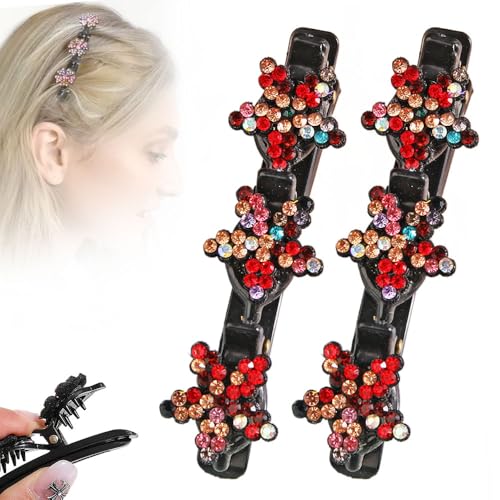 Funkelnde Kristallstein Geflochtene Haarspangen, 2024 Neue Damen Geflochtene Haarspangen Kurze Haarspangen Entenschnabel Clips Geflochtene Haarspangen für Damen und Mädchen Kristallstein Haarspangen Funkelnde Kristallstein Geflochtene Haarspangen, 2024 Neue Damen Geflochtene Haarspangen Kurze Haarspangen Entenschnabel Clips Geflochtene Haarspangen für Damen und Mädchen Kristallstein Haarspangen von YAWOTA