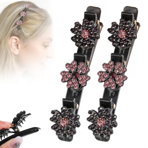 Funkelnde Kristallstein Geflochtene Haarspangen, 2024 Neue Damen Geflochtene Haarspangen Kurze Haarspangen Entenschnabel Clips Geflochtene Haarspangen für Damen und Mädchen Kristallstein Haarspangen Funkelnde Kristallstein Geflochtene Haarspangen, 2024 Neue Damen Geflochtene Haarspangen Kurze Haarspangen Entenschnabel Clips Geflochtene Haarspangen für Damen und Mädchen Kristallstein Haarspangen von YAWOTA