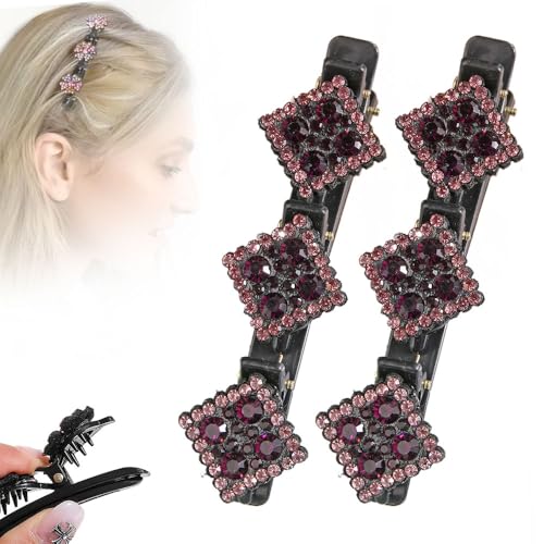 Funkelnde Kristallstein geflochtene Haarspangen, 2024 Neue Damen Geflochtene Haarspangen Kurze Haarspangen Entenschnabel Clips Geflochtene Haarspangen für Damen und Mädchen Kristallstein Haarspangen Funkelnde Kristallstein geflochtene Haarspangen, 2024 Neue Damen Geflochtene Haarspangen Kurze Haarspangen Entenschnabel Clips Geflochtene Haarspangen für Damen und Mädchen Kristallstein Haarspangen von YAWOTA