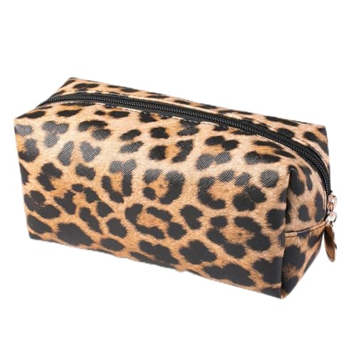 Make-up-Taschen mit Leopard, Kosmetiktasche Damen, Multifunktionale Reisen Kulturtasche mit Reißverschluss, Make-up-Organizer Werkzeug, Reise Make-up Tasche, für Damen und Mädchen von YAWOXIJ