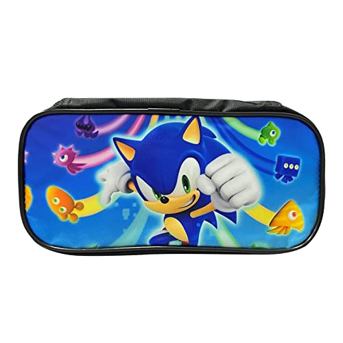 YAXMME Federmäppchen, Sonic Mäppchen,Sonic Große Kapazität Mäppchen,Pencil Case,Anime Federmäppchen,Federtaschen für Kinder Junge Mädchen Schule Zuhause Büro Lieferungen Speicher-Beutel von YAXMME