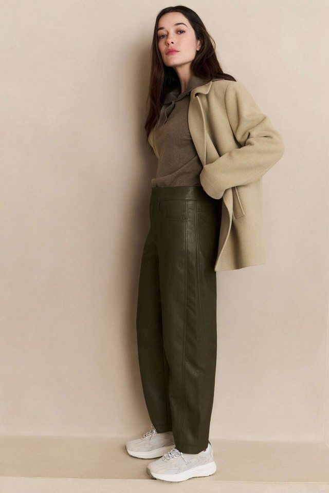 YAYA Bequeme Jeans Hose aus Lederimitat von YAYA