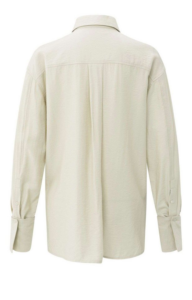 YAYA Kurzarmbluse Lange Bluse mit Bündchen von YAYA