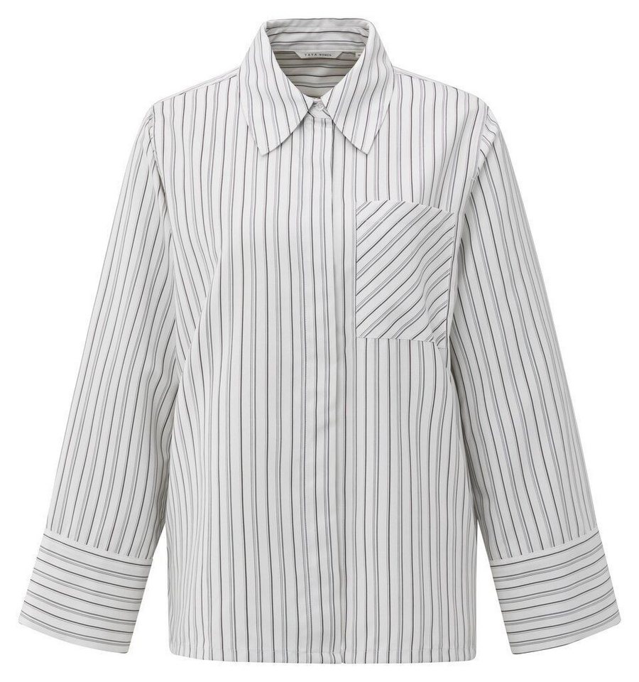 YAYA Langarmbluse Gestreifte Oversize-Bluse von YAYA