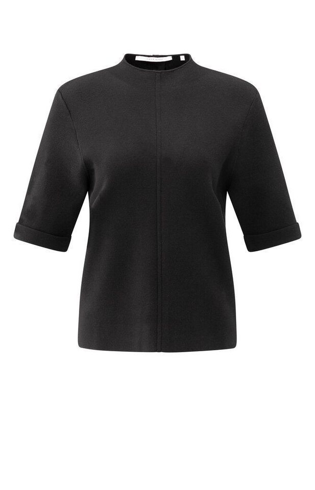 YAYA Rundhalspullover Pullover mit Knöpfen von YAYA