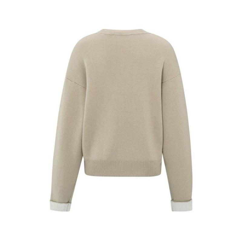 YAYA Rundhalspullover Rundhalspullover mit kontrastfarbenen Abschlüssen von YAYA