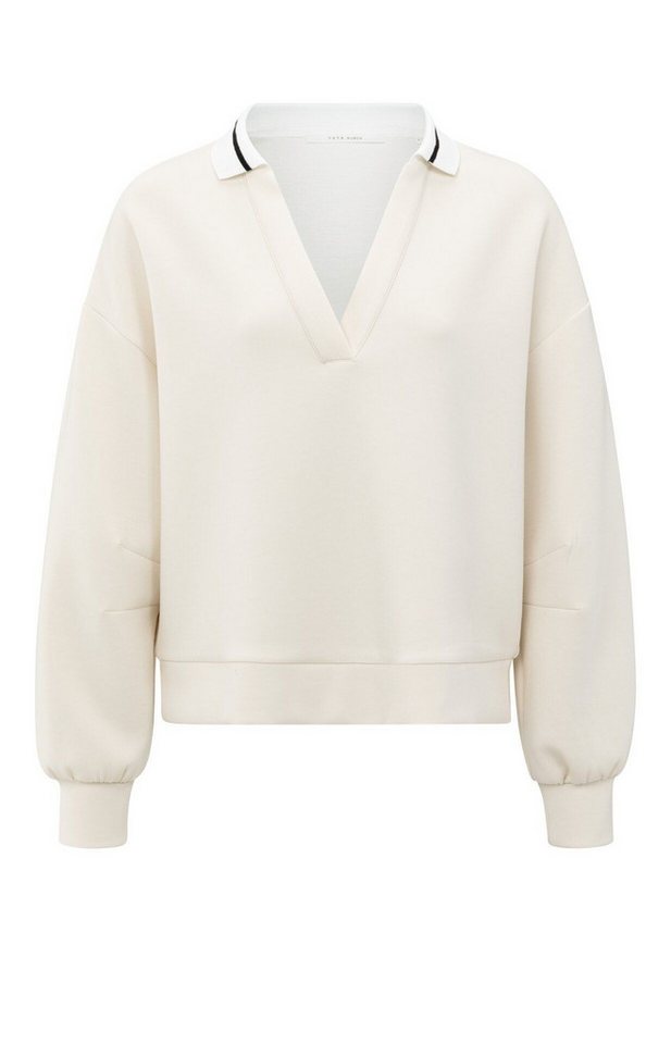 YAYA Rundhalspullover Sweatshirt mit Polokragen von YAYA