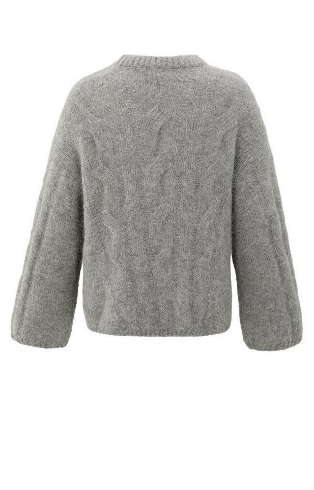 YAYA Rundhalspullover Weicher Zopfmuster-Pullover von YAYA