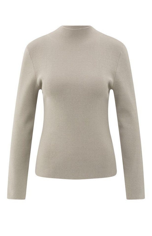 YAYA Rundhalspullover Zweifarbiges Oberteil von YAYA