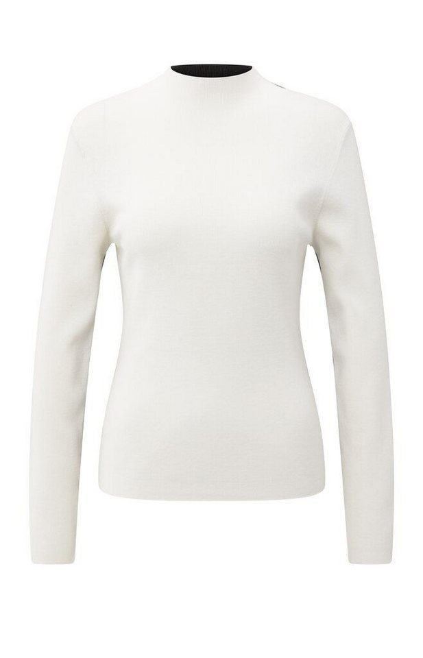 YAYA Rundhalspullover Zweifarbiges Oberteil von YAYA