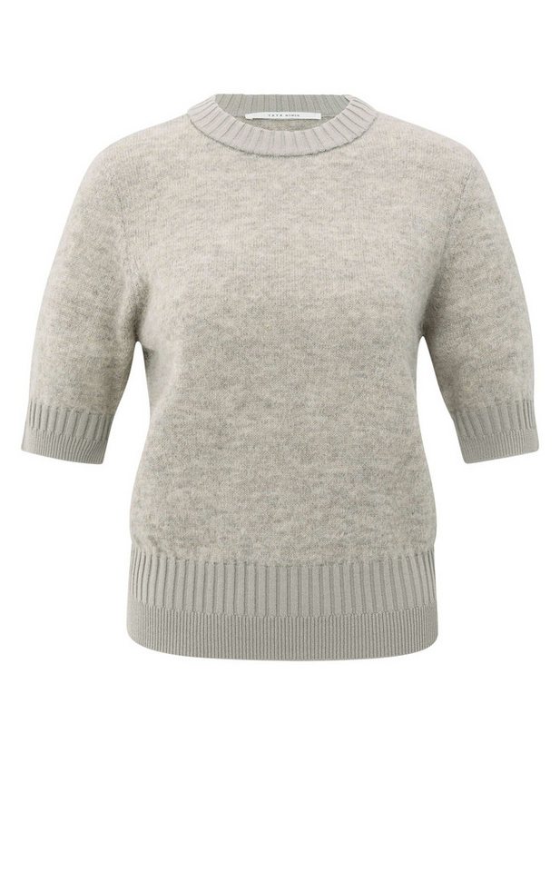 YAYA Sweatjacke Strickpullover mit Rippdetails von YAYA