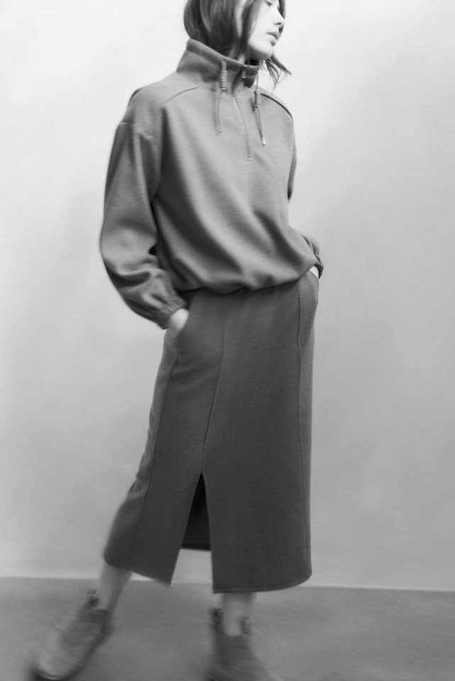 YAYA Sweatjacke Sweatshirt mit Ballonärmeln von YAYA