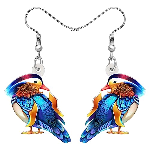 YAYAKO Acryl Floral Mandarin Ente Ohrringe Daumeln Schmuck Pelikan Ohrringe für Frauen Mädchen Ente Geschenke (Mandarin Ente 463) von YAYAKO