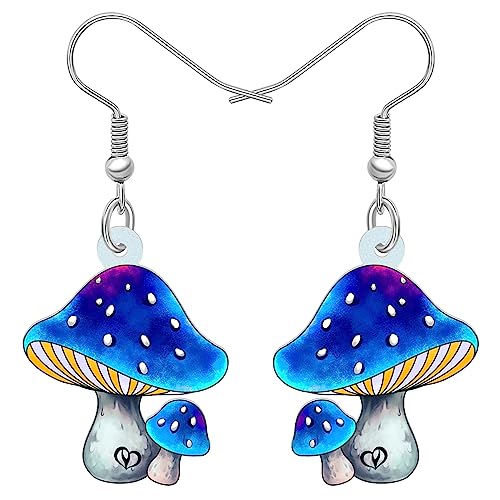 YAYAKO Anime Pilz Ohrringe Acryl Baumeln Tropfen Schmuck Erklärung Ohrringe für Frauen Mädchen Charms Dnte Pilz Geschenke (Rot 491) von YAYAKO
