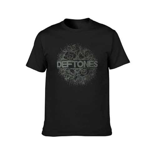 Deftones Floral Burst Image New Mens Tshirt Black Round Neck Short Sleeves Size L von YAYIDUO
