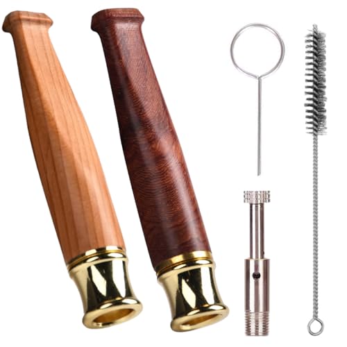 YAYNO 2pcs Zigarettenfilter Handgefertigter Zigarettenhalter Filter Zigarettenspitze Herren Holz Zigarettenhalter Zigaretten Leicht Zu Reinigen,Für Feine,Mittlere Und Grobe Abmessungen Zigaretten von YAYNO