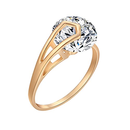 YAZILIND 18K Elegante Frauen Art und Weise weißen Strass Ring Gold überzogen mit Decration Zirkonia kommend 9 von YAZILIND