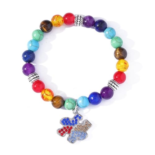 YAZILIND 2Pcs Freundschaft Armband-Bunte Glück Perlen Armbänder für Beste Freunde Weihnachten Geburtstag Wulstige Hand- - Schmuck für Frauen und Männer(#1) von YAZILIND