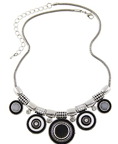 YAZILIND Bohemian Ethnic Clavicle Chain Halskette Vintage Halsband Frauen Mädchen Geburtstag Party Schmuck(Schwarz) von YAZILIND