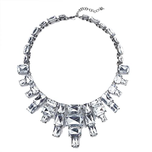 YAZILIND Damen Chunky Halskette Elegante Strass Halskette Verstallbare Schlüsselbein Party Höchster Schmuck von YAZILIND