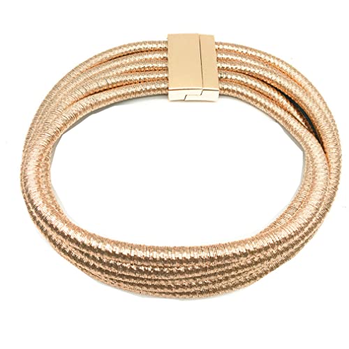 YAZILIND Damen-Halskette klobig mehrschichtig Vintage afrikanischer Choker Schlüsselbein ethnischer übertriebener Schmuck (Roségold) von YAZILIND