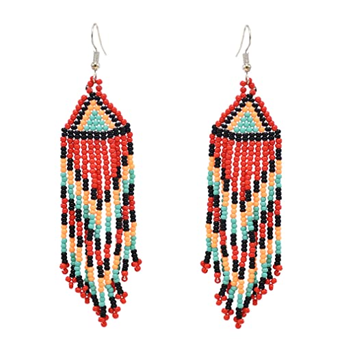 YAZILIND Drop Dangle Ohrringe Böhmische Perlen Frauen Ethnische Strand Party Vintage Hypoallergene Freundschaft Präsent (#3) von YAZILIND