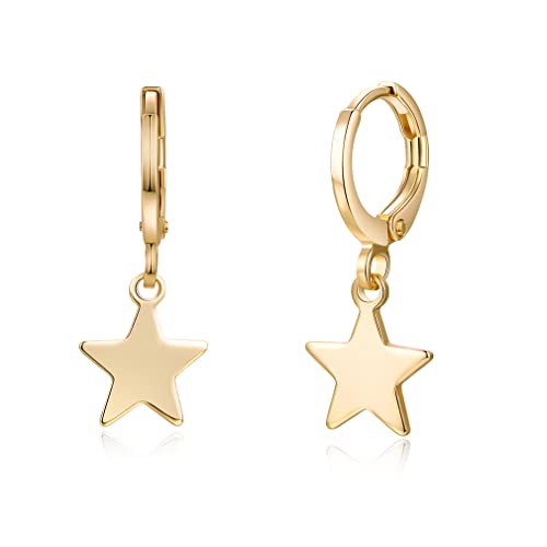 YAZILIND Drop Dangle Ohrringe Star Leverback Damen Freundschaft Geburtstagsgeschenke Mode Verschönert Golden von YAZILIND