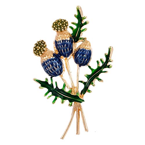 YAZILIND Einfache Brosche Pin Blumenform Corsage Kleidung Zubehör Damen Brosche Pin Schmuck (Blau) von YAZILIND