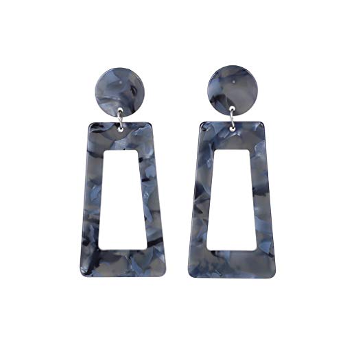 YAZILIND Einfache Persönlichkeit baumeln Ohrring Retro geometrische Harz Acryl Anhänger Anhänger Ohrring Frauen Schmuck Geschenk (Farbe3) von YAZILIND