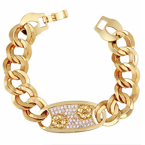 YAZILIND Einzigartiges Design goldene überzogene Frauen Blumezircon Armband Stulpe Armband Schmucksachen Geschenk von YAZILIND