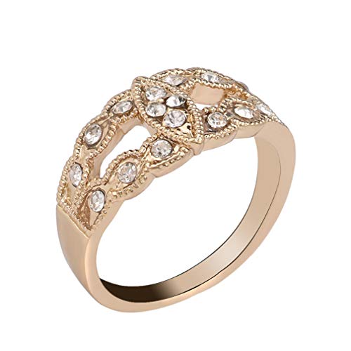 YAZILIND Exquisite Geschnitzte Ring Retro Hochzeit Hand Schmuck Frauen Geburtstag Jahrestag Geschenk Gold 18,8 von YAZILIND