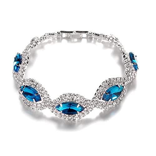 YAZILIND Frauen Armbänder Eleganter Schmuck Sparkling Marquise Cubic Zirkonia Braut Party Charm Tennis Armband von YAZILIND