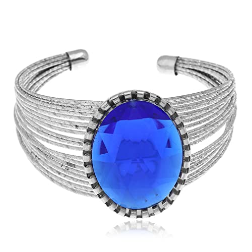 YAZILIND Frauen Armreif Strass Offen Bohemian Schmuck Personalisierte Accessoires (Blau) von YAZILIND